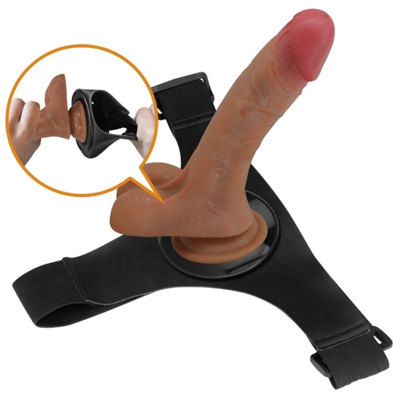 PRETTY LOVE - CALCINHA UNIVERSAL COM DILDO VIBRATÓRIO E SQUIRTING 15,5 CM MULATO - Image 4