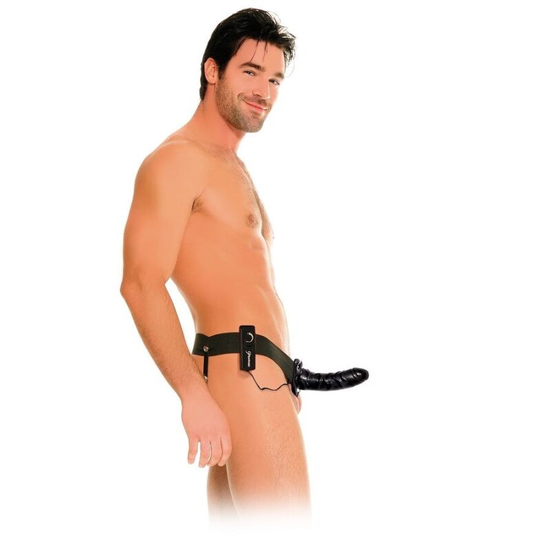 FETISH FANTASY SERIES - VIBRANDO STRAP-ON OCO PARA ELA OU ELE PRETO - Image 4